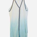 Pitusa Dip Dye Ombré Blue White Sundress One Size Petite Maxi Dress Peru Cotton Photo 0
