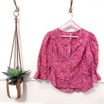 Free People  I Found You Printed Top Party Combo Pink Size M OB1418154 Photo 1