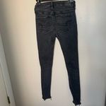 American Eagle  black y2k distressed skinny jeggings women's size 4 regular Photo 2