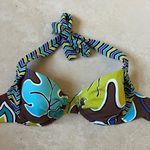 Tommy Bahama Brown Blue Green Halter Bikini Top Size 32C Photo 0