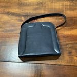 Black vintage shoulder bag with Mirror inside Handbag Photo 2