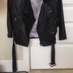 Unique Vintage Black faux leather jacket Photo 2