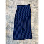 Apt. 9  Blue Black Asymmetrical Striped Maxi Skirt Petite Small Photo 7