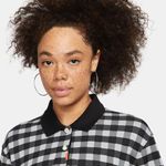 Nike The Polo Loose Fit Black Checked Dri-Fit MSRP $75 NEW Photo 4