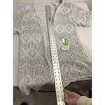 Womans Poof Large Gray Knit Open Front Cardigan short Sleeve Photo 4