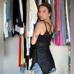 Black Crochet Knit Cover Photo 1