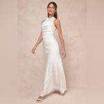 Lulus LULU’S Effortlessly Sensational White Satin Backless Maxi Dress Photo 5