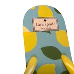 Kate Spade New York Lemon Print Flip Flops Sandals Size 11 Yellow Blue Photo 4