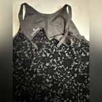 Brixon Ivy  Black Velvet Floral Halter Tank Top With Button‎ Neck Closure XL Photo 8