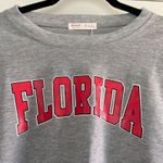 Romwe Grey Red Florida Logo Lightweight Sweatshirt Photo 1