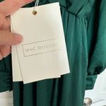 Mac Duggal Deep Emerald Green Split Bishop Sleeve Slit V-Neck Maxi Dress NWT 2 Photo 9