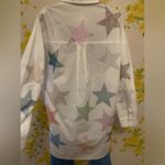 NWT rhinestone star oversized shirt white poplin size M Size M Photo 2