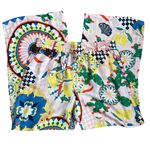 Anthropologie  Maeve Colorful Straight-Leg Pull-On Silk Pants Size‎ Medium Photo 8