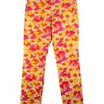 Old Navy Pixie Pants Skinny High Rise Floral Print Size 4 Secret Pocket Colorful Photo 0