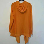Evys Tree Open Knit Hooded Cardigan Hooded Sweater P34 Orange Size 1X Photo 1