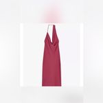ZARA  asymmetrical midi satin dress Photo 2