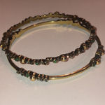 Brighton Brass Tone CZ Rhinestones Boho Bangle Bracelets Photo 2