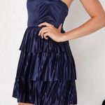 Lulu's Midnight Blue/ navy Strapless Dress Blue Size M Photo 0