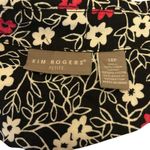 kim rogers Petite 100% Linen Black Floral Open Bolero Jacket Lined 16P Coquette Photo 6
