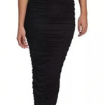 Good American  Sheer‎ Ruched Tube Maxi Dress Size 4 Strapless EUC Photo 0