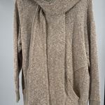 Soft Surroundings Go Lively brown cream Hooded Cardigan L open front wrap around Photo 8