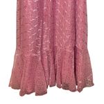 JC Penny Vintage 1970s Ruffle Tulle Daphne Rose JC Penney Maxi Dress Prom Gown Size 3/4 Photo 6