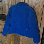 Talbots Quilted Velvet Blazer Jacket Royal Blue Button Holiday Office women’s 16 Photo 4