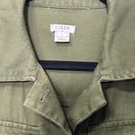 J.Crew 100% Cotton Button-Front Safari Shirt Jacket Shacket Sz Small Army Green Photo 7
