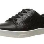 Calvin Klein  Black Imilia Lace Up Logo Print Fashion Sneaker Shoes 7.5 Photo 1