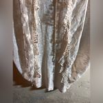 Elegant White/Cream Lace Trim Cardigan Photo 6