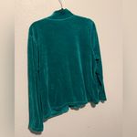 kim rogers  Teal Teddy Velvet Jacket Photo 1