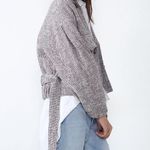 ZARA TWEED PLEATS SHOULDERS JACKET W/ POCKETS & BELT PINK SIZE L NWT Photo 7