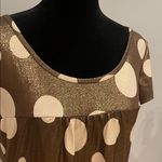 MKM Designs Brown Polka Dot Women's Top shimmer accents Photo 1
