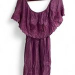 Free People Purple off the shoulder dress with lace detailing Photo 2