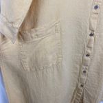 J.Jill Butter Yellow Linen Patch Pocket Button Front Midi Shirt Dress Sz.L Size L Photo 7