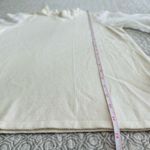 Anthropologie MOTH  Ivory Cream Ruffle Sweater Blouse with Sheer Sleeves Size M Photo 7