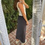 Free People NWOT Gray corduroy midi skirt with a split sz xs Photo 3