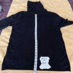 Chaus size large black short sleeve cowl neck tunic sweater EUC Black Photo 3