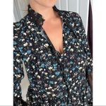 ZARA Floral Printed Lace Mini Long Sleeve Dress with Frills Photo 5