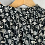 Catherine Malandrino Black and White Flamingo Print Top Sleeveless Sz Sm Photo 4