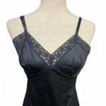 Vanity Fair Vtg Vanity Fair Black Lace Trim Slip Dress size 34 | goth witchy romantic Photo 1