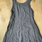Malvin Hamburg Germany 100% Linen Tunic Dress Large Gray Sleeveless Minimalist Photo 3