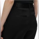 Wilfred Aritzia  Black Cropped Satin Trouser Pants Size 6 Minimalist Evening Photo 5