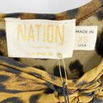 Nation Ltd Marissa Bias Jaguar Print Ruched Drawstring Cami Brown Women's XS NEW Photo 5
