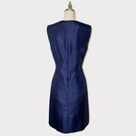Tahari Satin Sheath Dress Navy Blue Size 4 Small Photo 5