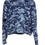 Lululemon Loungeful Cropped Hoodie Heritage Camo Wash WP Blue Multi Size 12 Photo 0