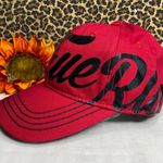 True Religion ⭐️NWT⭐️ Red/Black Script Adjustable Baseball Hat | OSFA | Photo 1