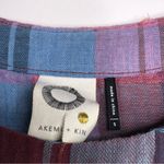 Anthropologie  Akemi + Kin Plaid Cap Sleeve Tunic Top Size Small Photo 2