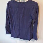 Banana Republic  Womens Cotton vintage Top Sz Medium Purple Long Sleeve Slim Fit Photo 2