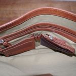 Cole Haan Brown Leather Messenger Bag WIth Laptop Compartment Photo 3